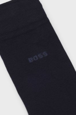 Regular-length socks in a bamboo-viscose blend, Dark Blue