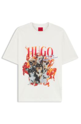 HUGO Tシャツ ドッググラフィック オーバーサイズ 50538259-001 HUGO Tシャツ ドッググラフィック オーバーサイズ 50538259-001