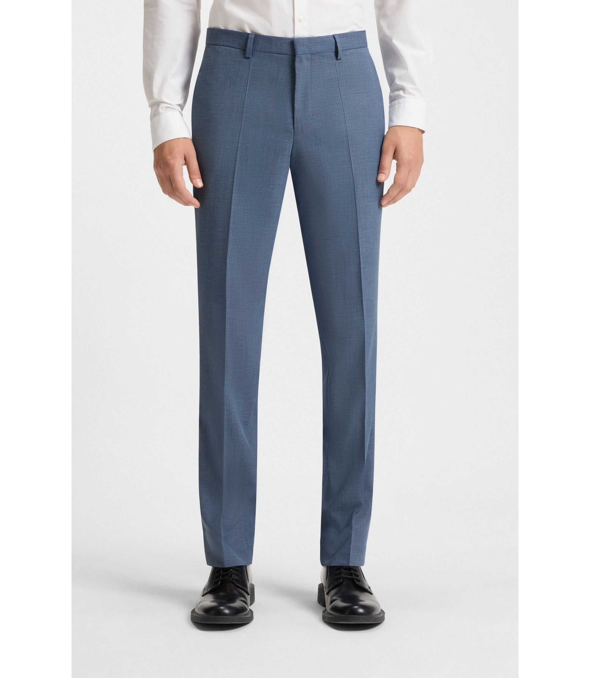 HUGO Abito extra slim fit tre pezzi con microlavorazione Blu scuro