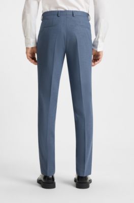 Driedelig extra slim-fit pak met microstructuur, Donkerblauw