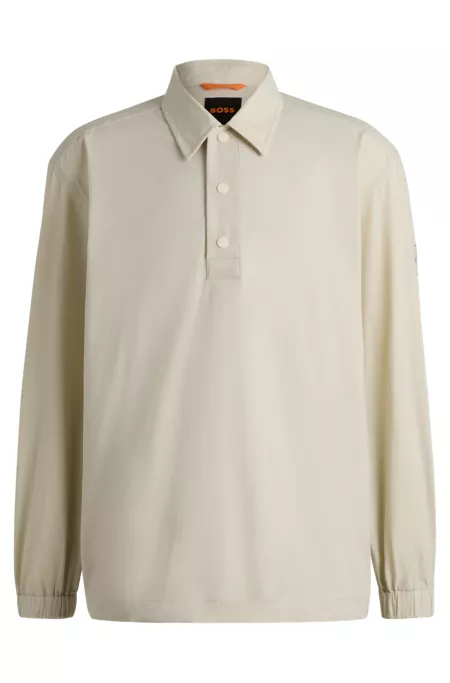 Oversized-fit overshirt in water-repellent stretch fabric