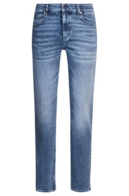 Delaware slim-fit jeans in blue stretch denim, Blue