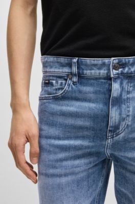 Jean Slim Delaware en denim stretch bleu, Bleu