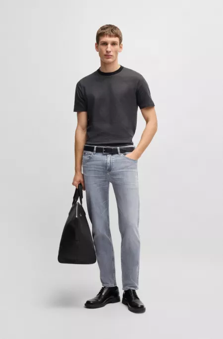 Maine regular-fit jeans in grey Italian denim