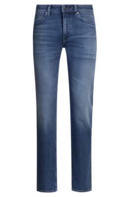 Delaware slim-fit jeans in blue comfort-stretch denim, Blue