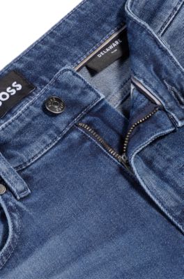 Delaware slim-fit jeans in blue comfort-stretch denim, Blue
