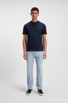 Maine regular-fit jeans in blue mechanical-stretch denim, Light Blue
