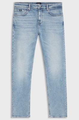 Delaware slim-fit jeans in blue comfort-stretch denim, Light Blue