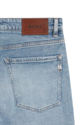 Delaware slim-fit jeans in blue comfort-stretch denim, Light Blue