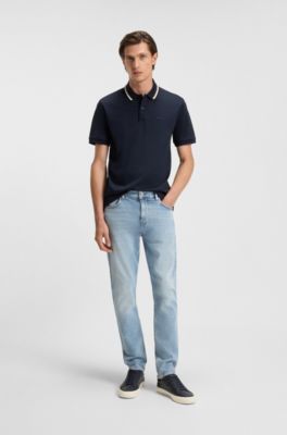 Delaware slim-fit jeans in blue comfort-stretch denim, Light Blue