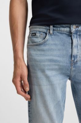 Delaware slim-fit jeans in blue comfort-stretch denim, Light Blue