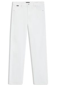 Barrel-leg jeans in Egyptian-cotton denim, White