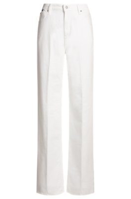 Jean Relaxed en denim de coton égyptien blanc