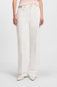 Relaxed-fit jeans in wit denim van Egyptische katoen, Wit