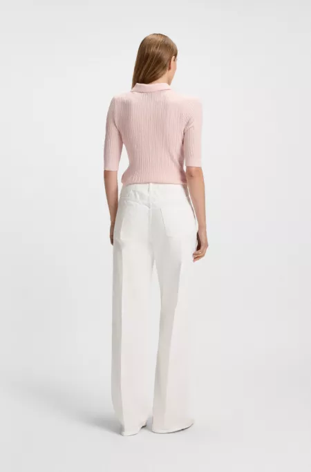 Relaxed-fit jeans in white Egyptian-cotton denim
