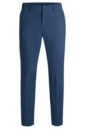Slim-fit trousers in travel-friendly stretch softshell fabric