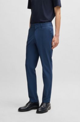 BOSS - Ideal fürs Reisen: Slim-Fit Hose aus elastischem Softshell ...