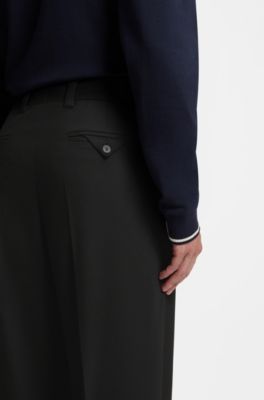 Modern-fit trousers, Black