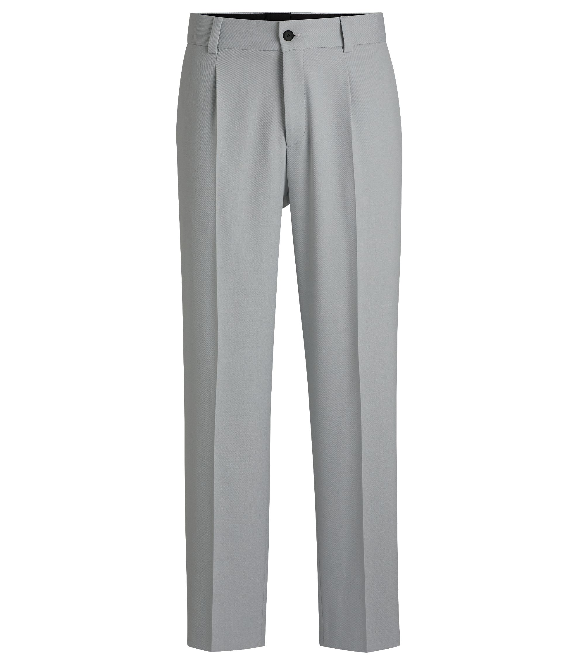 HUGO - Modern-fit trousers in stretch twill with front HUGO - Modern-fit trousers in stretch twill with front
