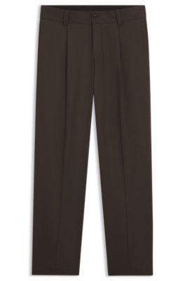 Hugo Uomo Marrone Scuro Pantaloni Con Fit Moderno