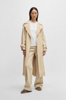 Cotton-jersey T-shirt with crystal-embellished logo, White