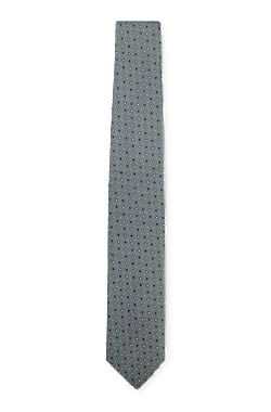 Silk-blend tie with jacquard pattern
