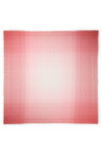 Cotton-blend scarf with ombré jacquard, Dark pink