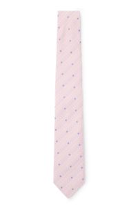 Formal tie with jacquard pattern, light pink