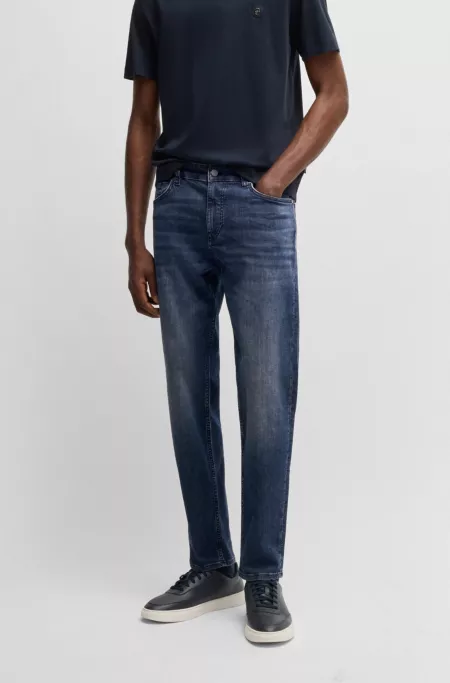 Maine regular-fit jeans in thermoregulating blue denim