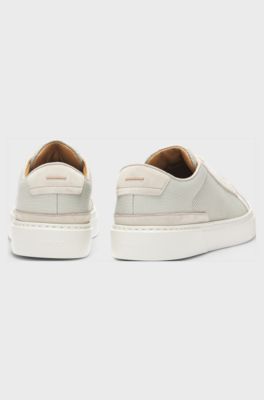 Gary low-top trainers with breathable knit uppers, Light Grey