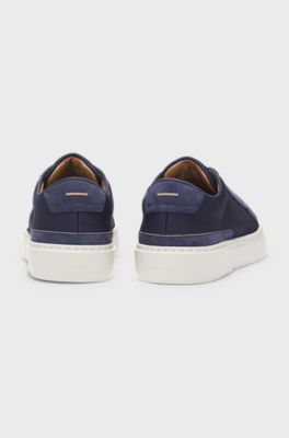 Gary low-top trainers with breathable knit uppers, Dark Blue