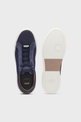 Gary low-top trainers with breathable knit uppers, Dark Blue