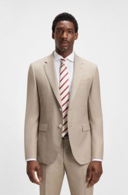 Diagonal-stripe tie in Italian-made silk and cotton, Patterned