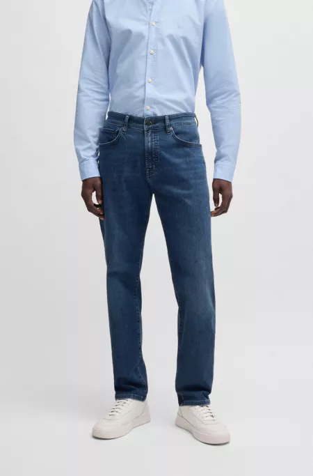 Maine regular-fit jeans in blue soft-motion denim