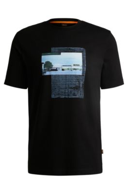 【送料&関税込】Hugo Boss T-shirt With Print hbeu50539180_001_100?$