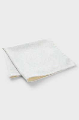 Silk pocket square with digital print, Light Brown