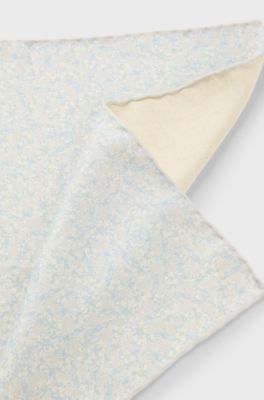 Silk pocket square with digital print, Light Brown