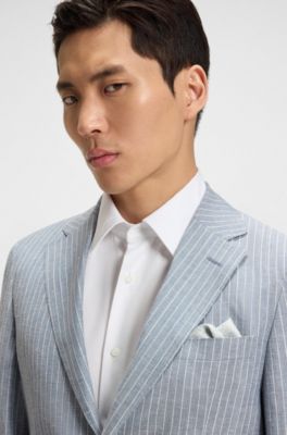 Silk pocket square with digital print, Light Brown