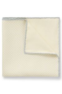 Silk pocket square with digital print, Light Yellow