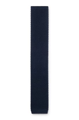 Jacquard-knitted tie in silk