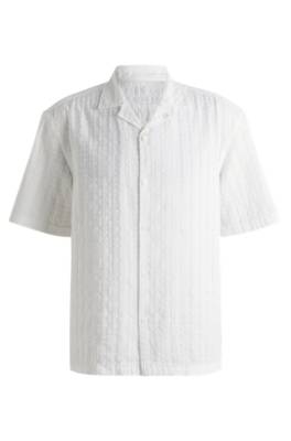 Relaxed-fit shirt with broderie anglaise