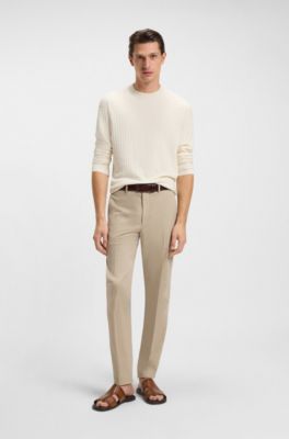 In Italien gefertigte Slides aus Leder, Braun