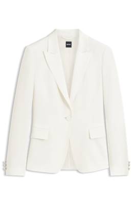 Slim-fit blazer with single-button closure 1