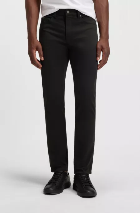 Pantalon Slim Delaware en satin de coton stretch