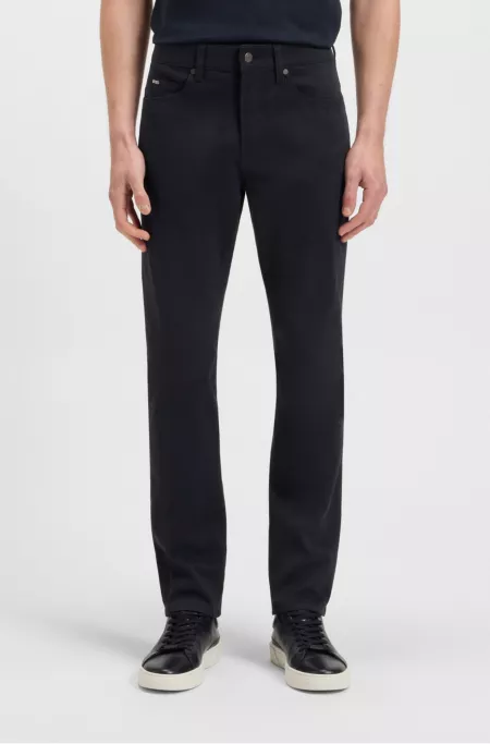 Pantalon Slim Delaware en satin de coton stretch