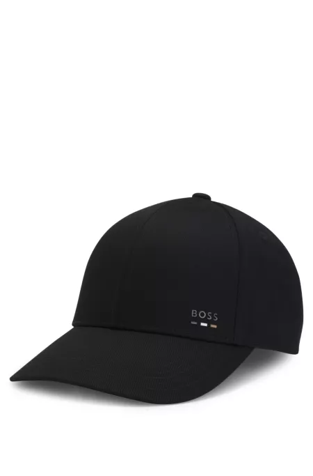 Cotton-twill cap with logo trim