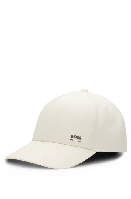Cotton-twill cap with logo trim
