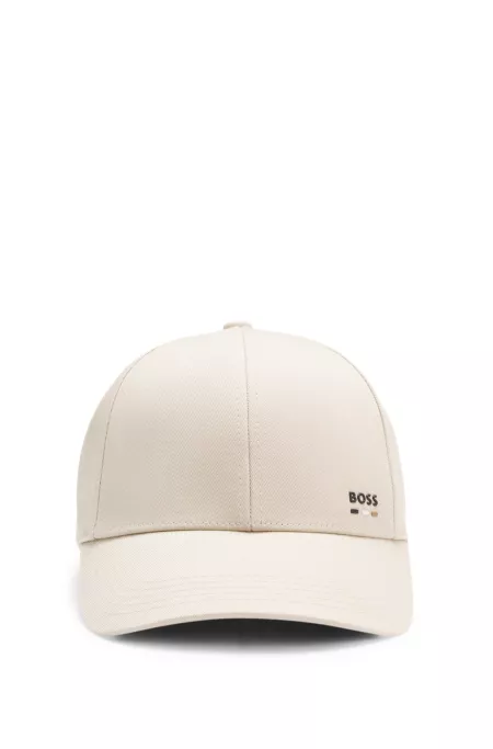 Cotton-twill cap with logo trim