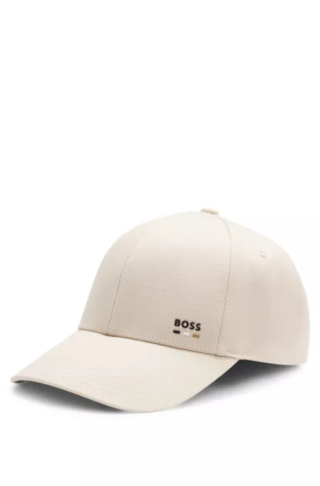 Cotton-twill cap with logo trim