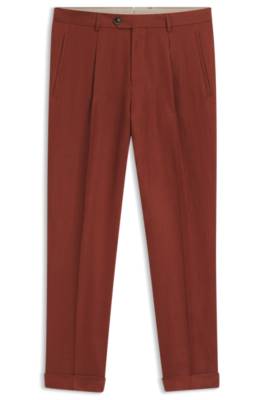 Regular-fit trousers in wrinkle-resistant linen 1